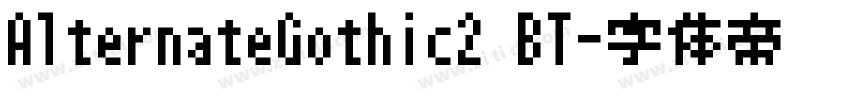AlternateGothic2 BT字体转换